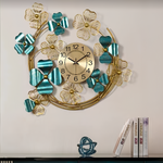 Load image into Gallery viewer, Luxury Flower Beautiful Metal Wall Round Clock Decorative
