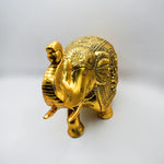 Load image into Gallery viewer, Golden Aluminum Elephant Sculpture by Tanutra Handicrafts - Modern Home Decor Handicraft, Elegant Metal Art for Contemporary Spaces
