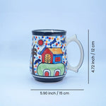 Load image into Gallery viewer, Sunny Village Mug - Hand-painted Ceramic Coffee and Tea Mug with Vibrant Village Scene - Artistic Homeware for Desk Décor, Gifting, and Display - Part of Tanutra&#39;s Ceramic Arts Collection
