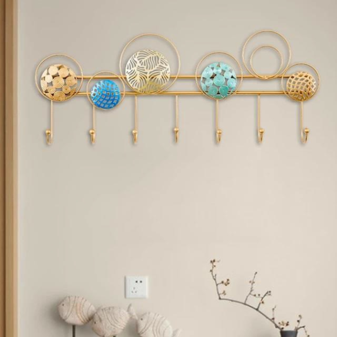Multicolor ball hook key holder decor for home decor