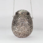 Load image into Gallery viewer, &quot;Ornate Silver Purse – Exquisite Aluminum Handicraft Adding Modern Elegance to Home Decor by Tanutra Handicrafts.
