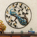 Load image into Gallery viewer, Peacock in ring 3D wall art
