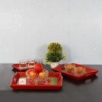 Load image into Gallery viewer, Premium Orange Tappered Tray Table Set Home Decor
