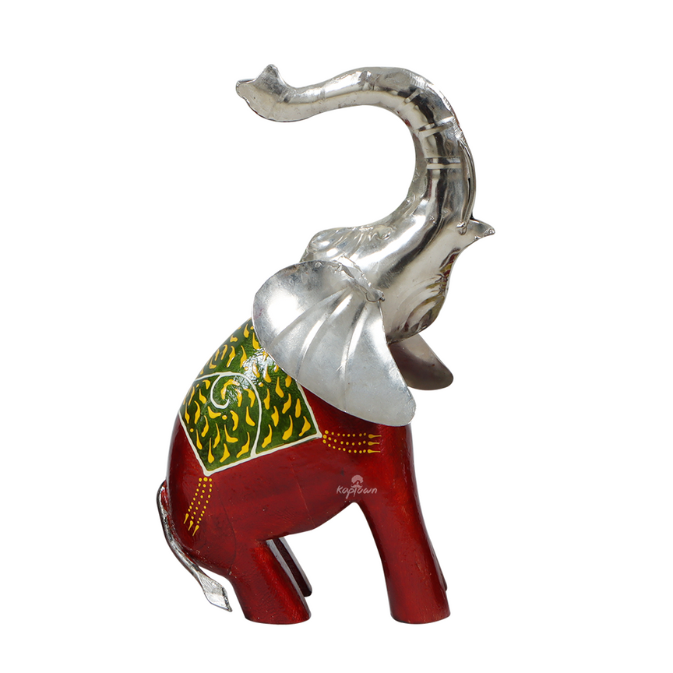 Red Color Standing Elephant set of 3 Showpiece