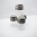 Load image into Gallery viewer, Regal Silver Glass Set - Elegant Set of 4 Premium Silver Glasses for Luxury Dining
