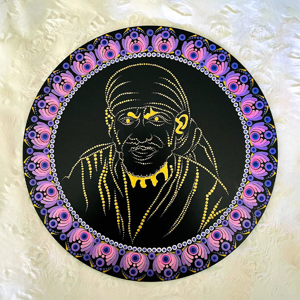 Shirdi Sai Dot Mandala Wall Art