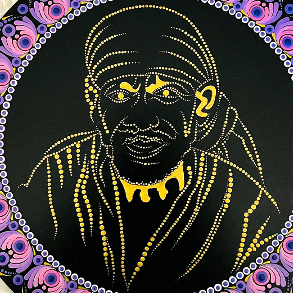 Shirdi Sai Dot Mandala Wall Art