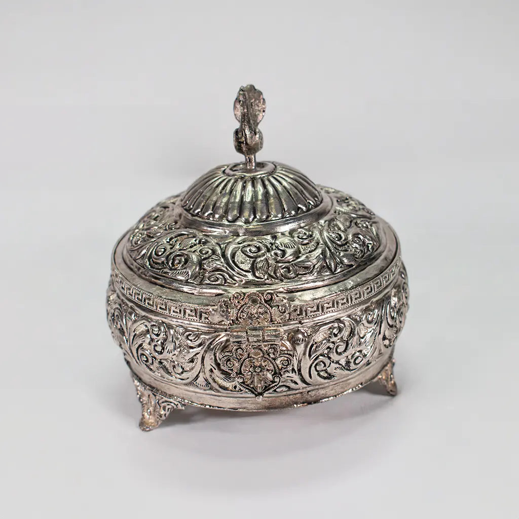 Indian  Handicraft Product SilverOrnateBox