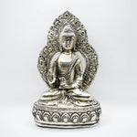 Load image into Gallery viewer, Exquisite Silver Serenity Buddha Metal Craft Handicraft by Tanutra Handicrafts - Modern Aluminum Art for Elegant Homes
