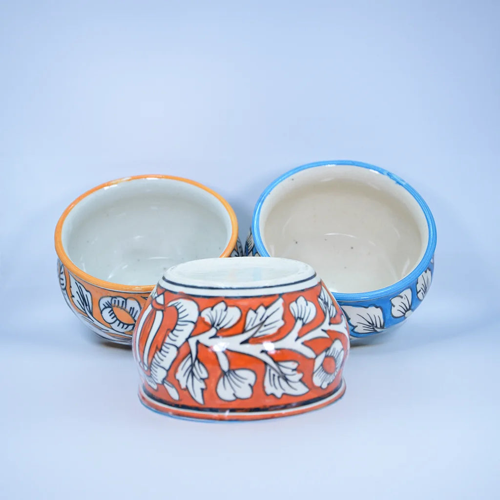 Floral Ceramic Bowl Set