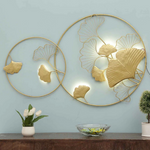 Load image into Gallery viewer, Unique Ring Zingo Golden Color Leaf Wall Decor home, office and room
