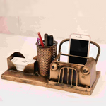 Load image into Gallery viewer, Vintage Iron Jeep Pen Stand and Visiting Card Holder
