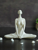 Load image into Gallery viewer, white polyresin decorative yoga lady statue
